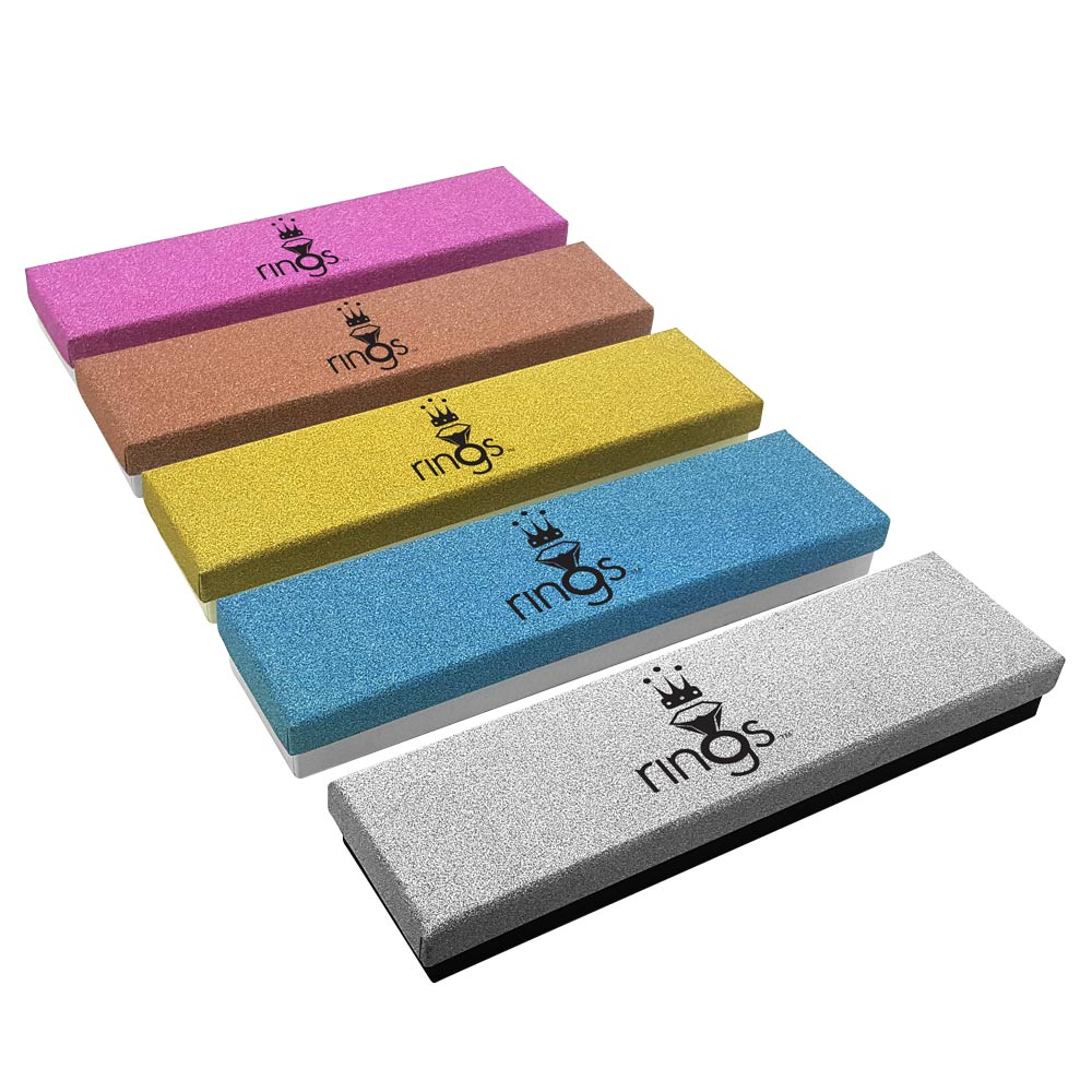 Multi-Color Cotton Filled Jewelry Gift Boxes 8" x 2" x 1"