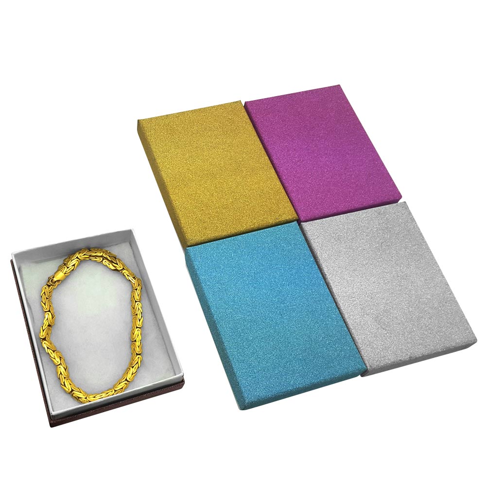 Multi-Color Cotton Filled Jewelry Gift Boxes 4" x 5.5" x 1"