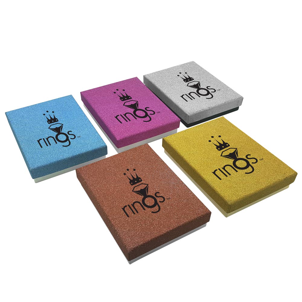 Multi-Color Cotton Filled Jewelry Gift Boxes 4" x 5.5" x 1"