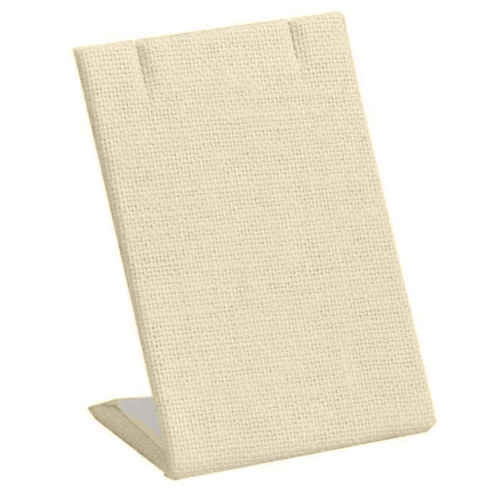 Beige Linen Jewelry Earring / Pendant Stand