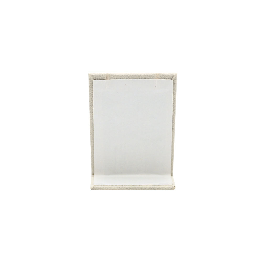 Beige Faux Suede Earring & Pendant Display Stand - 2½" × 3¼"