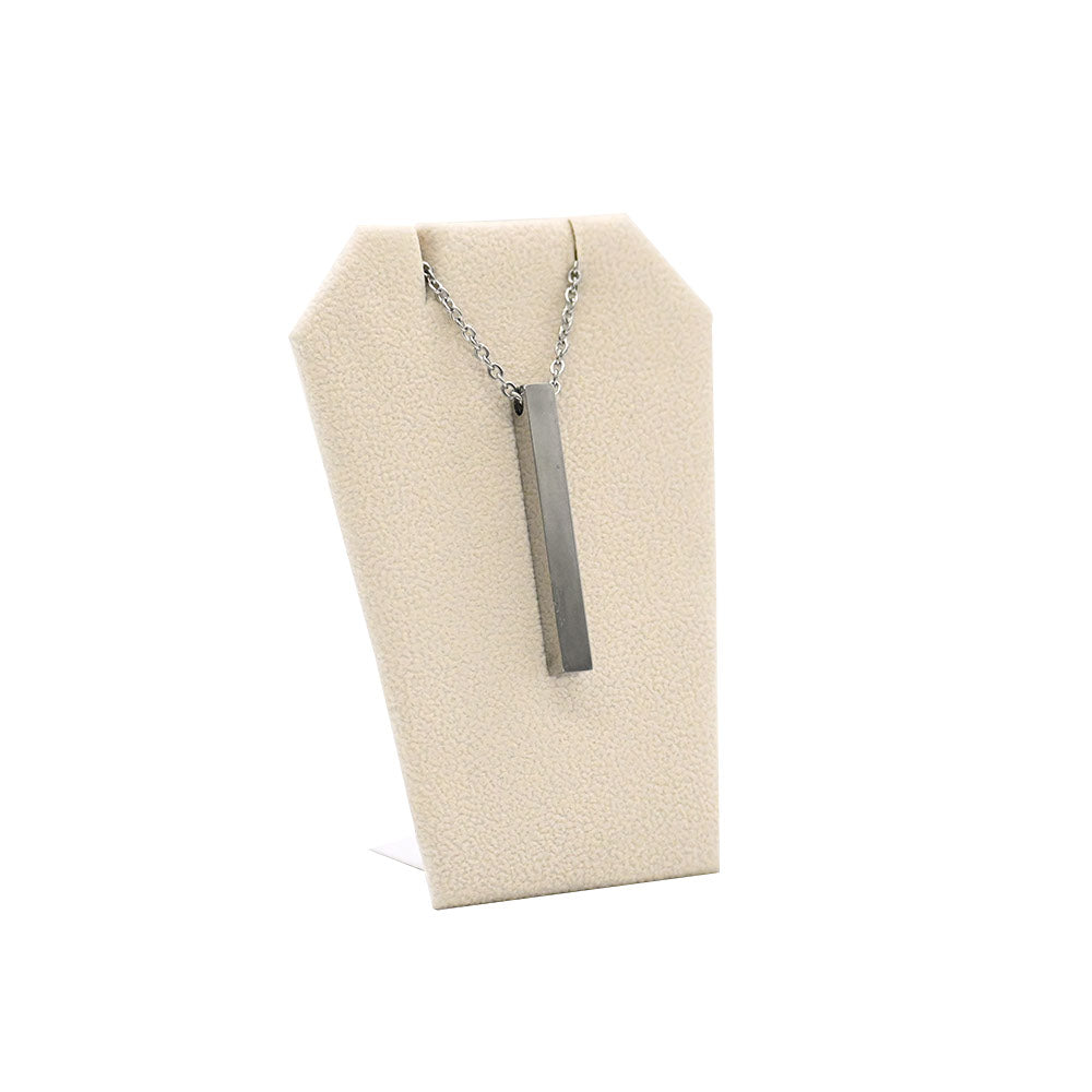 Beige Faux Suede Jewelry Earring / Pendant Stand