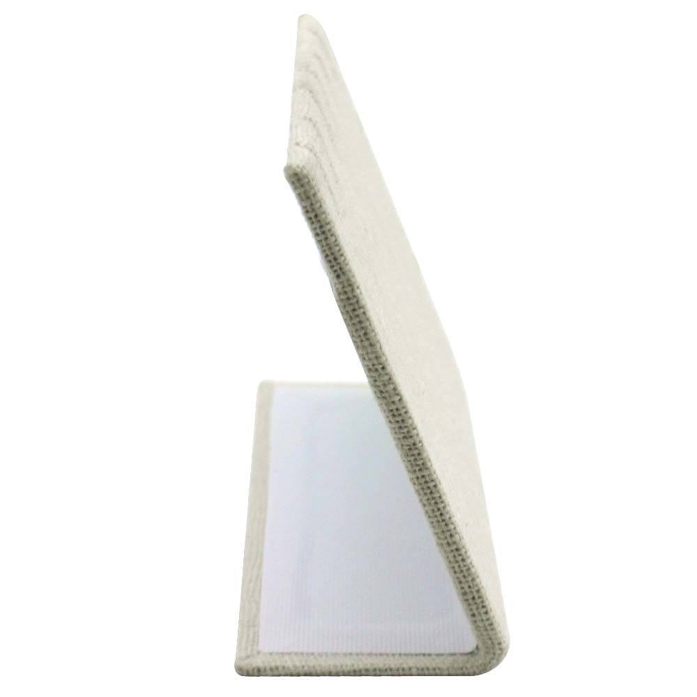 Beige Linen Jewelry Earring / Pendant Stand, Holds 3 Pairs