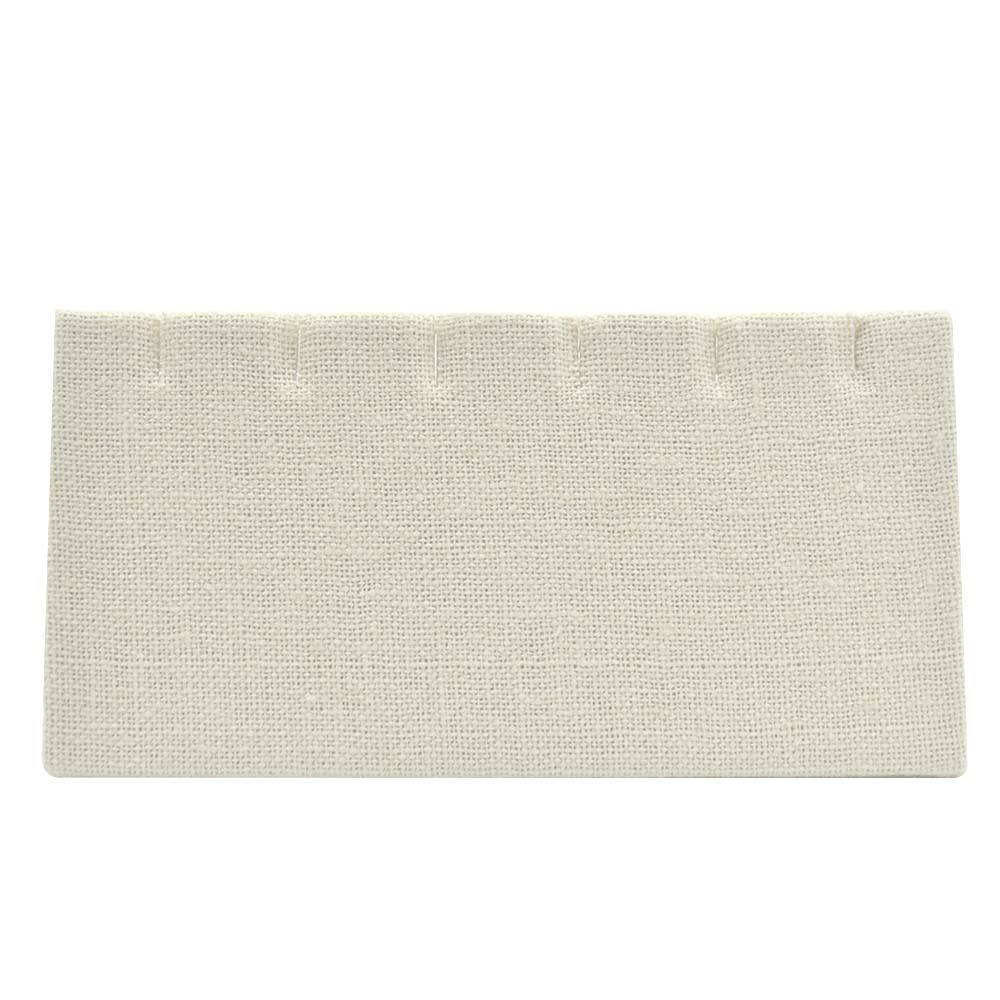 Beige Linen Jewelry Earring / Pendant Stand, Holds 3 Pairs