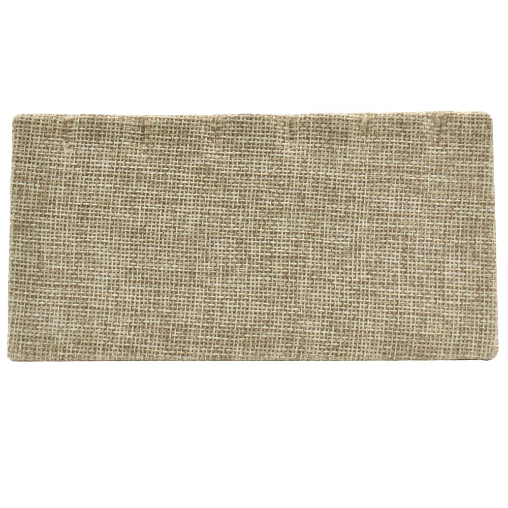 Brown Burlap Jewelry Earring / Pendant Stand, Holds 3 Pairs