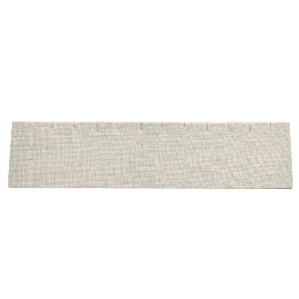 Beige Linen Jewelry Earring / Pendant Stand, Holds 6 Pairs