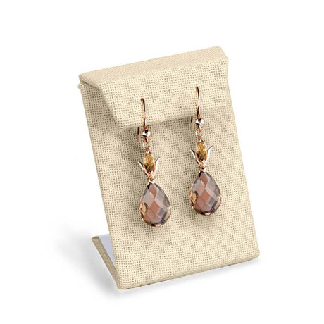 Beige Linen Jewelry Earring Display Stand