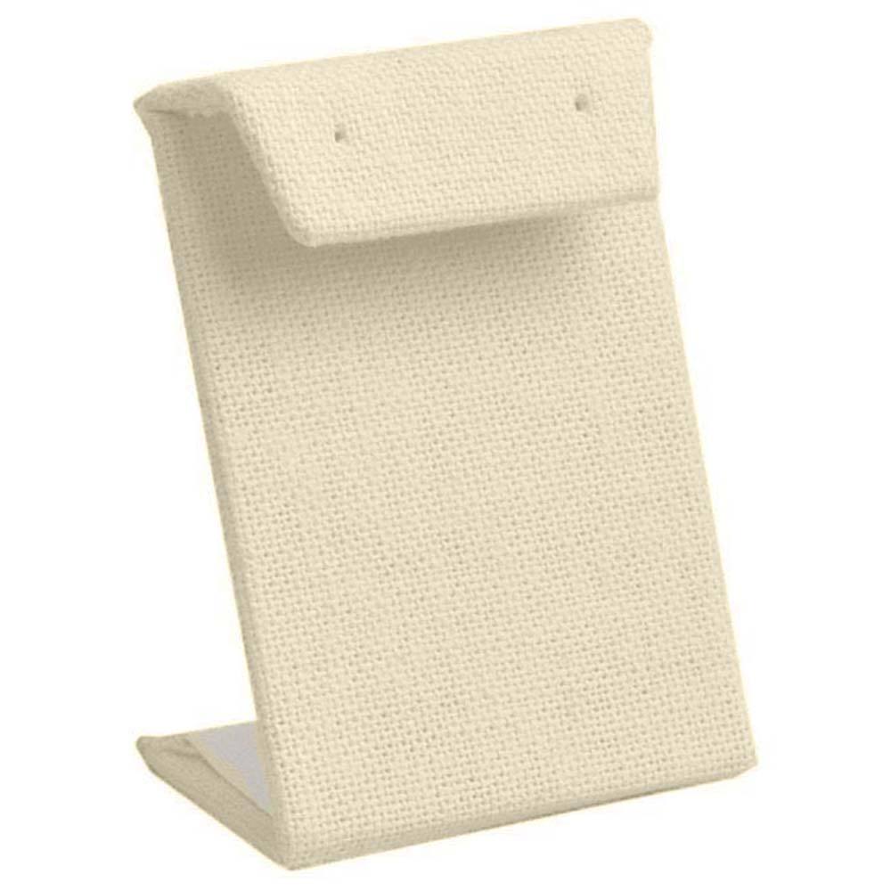 Beige Linen Jewelry Earring Display Stand