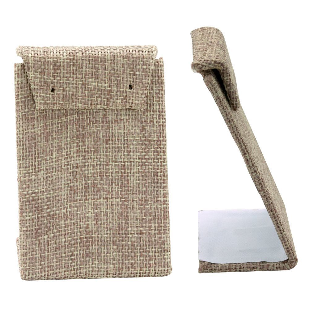 Brown Burlap Jewelry Earring Display Stand