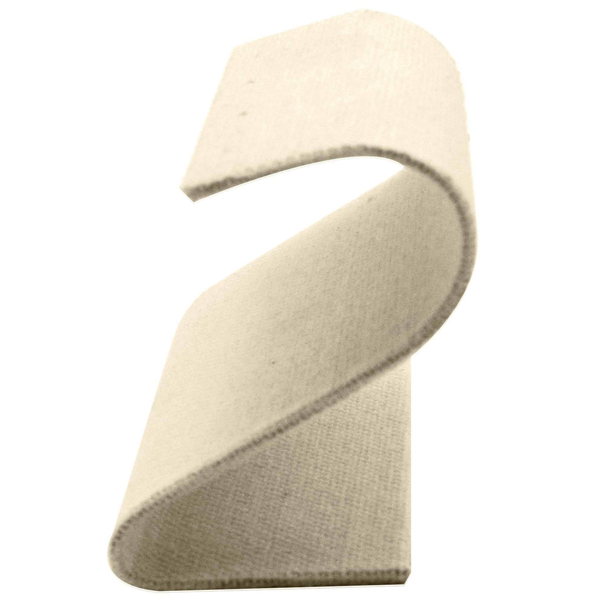 Beige Linen Curved Jewelry Earring Stand, Holds 2 Pairs