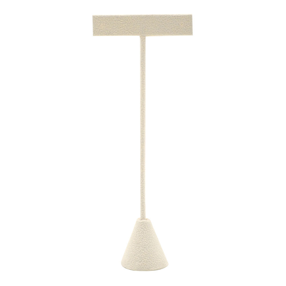 Beige Faux Suede Jewelry Earring T Stand, 6-3/4" Tall