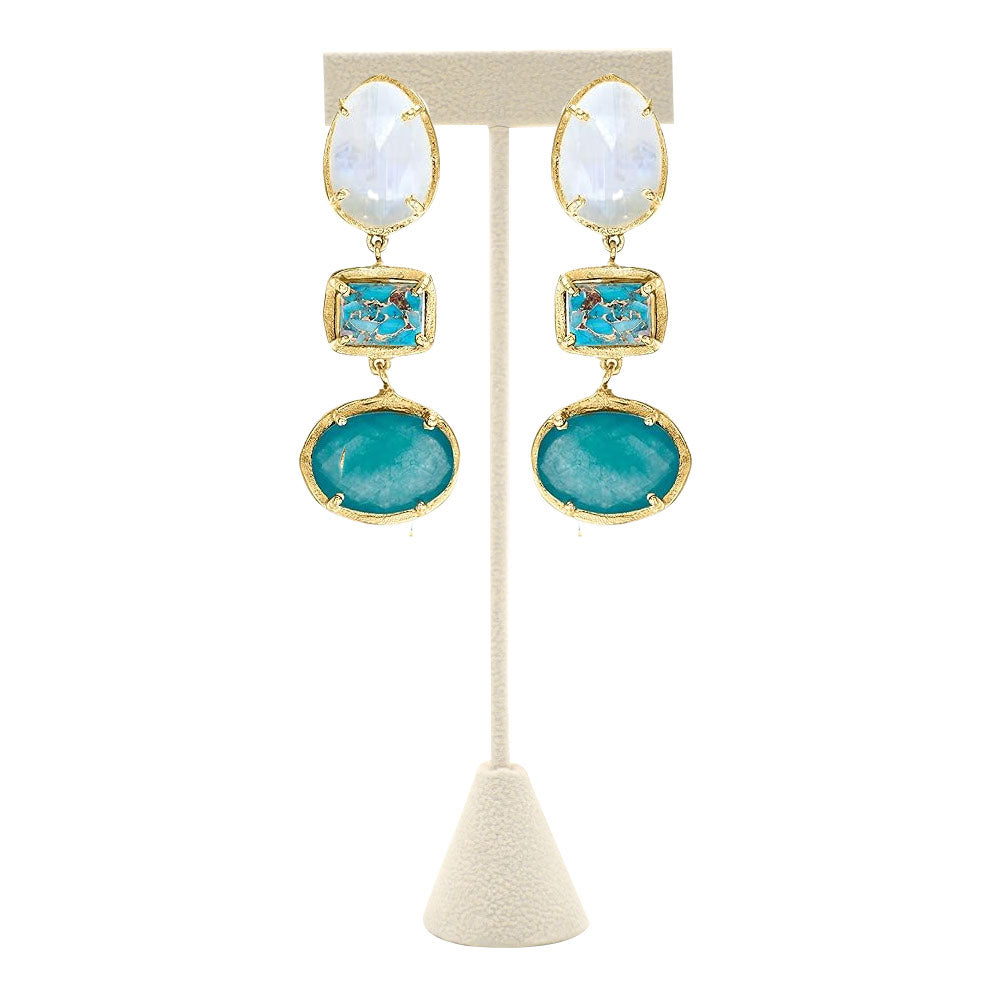 Beige Faux Suede Jewelry Earring T Stand, 6-3/4" Tall