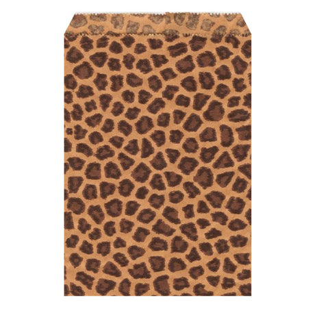 Animal Print Gift Shopping Bags, 100 Per Pack, 5" x 7"