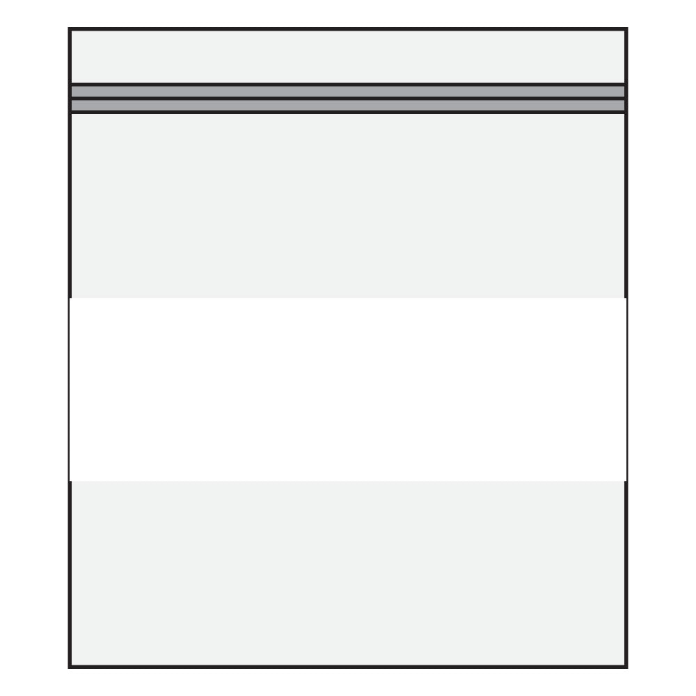 2" x 2" Zipper Lock Plastic Poly Bags with White Write On Label, 100 Bags