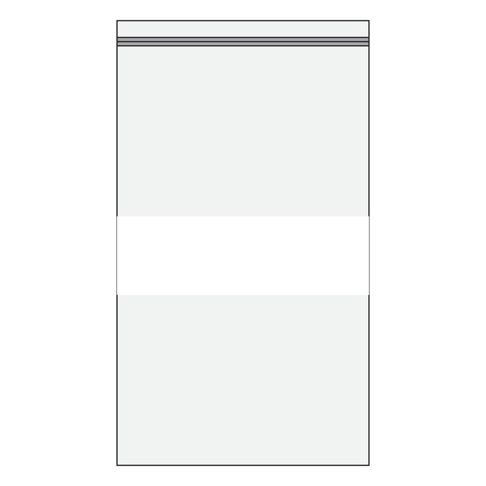 3" x 5" Zipper Lock Plastic Poly Bags with White Write On Label, 100 Bags