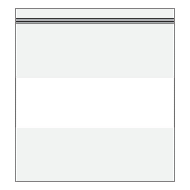 5" x 5" White Block Poly Plastic Bags