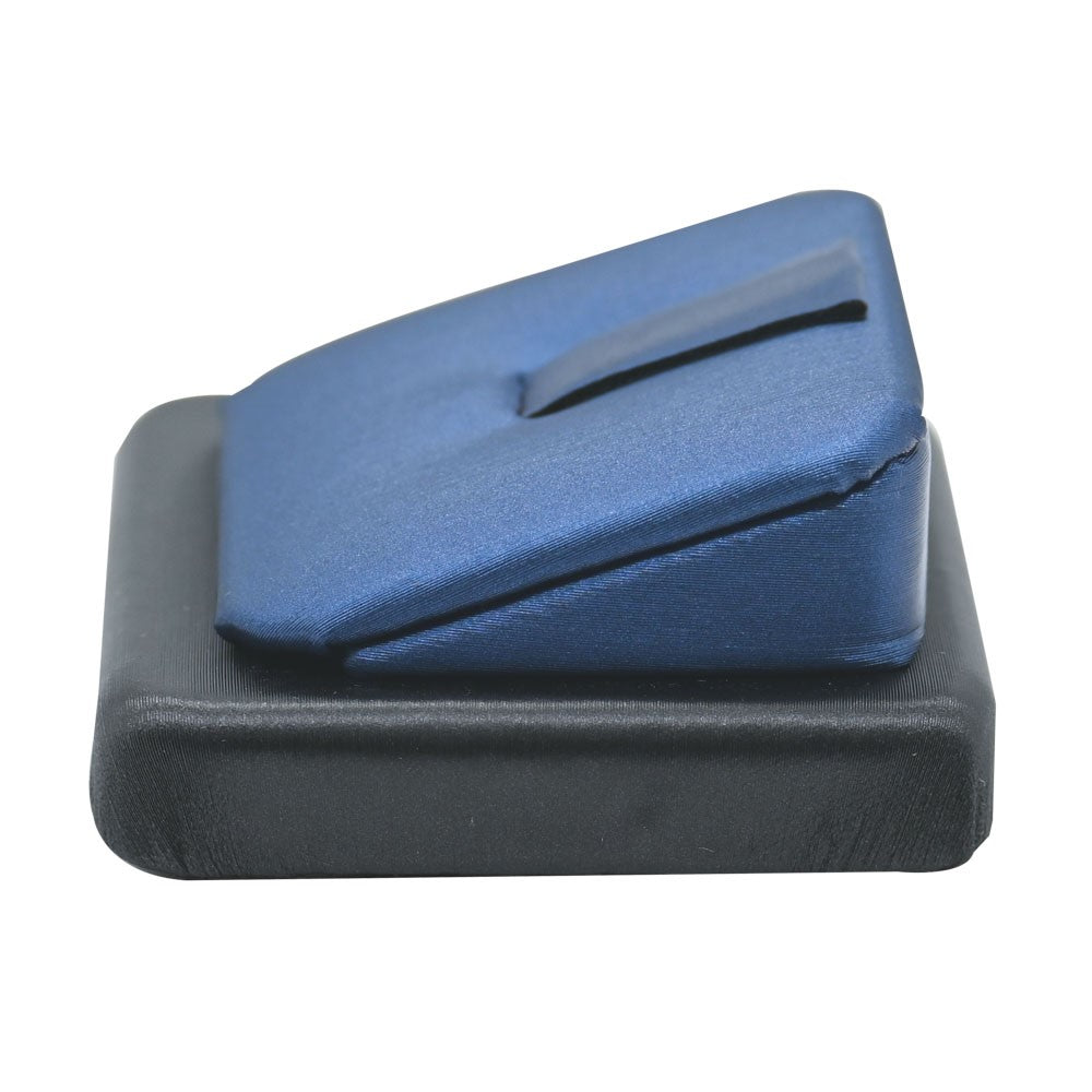Blue Leatherette Jewelry Ring Clip Display