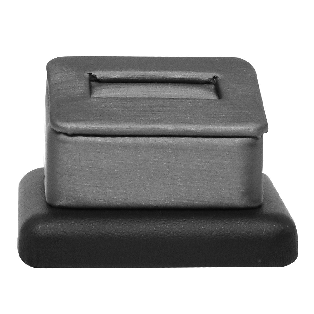 Steel Faux Leather Trim Ring Display with 1-Slot