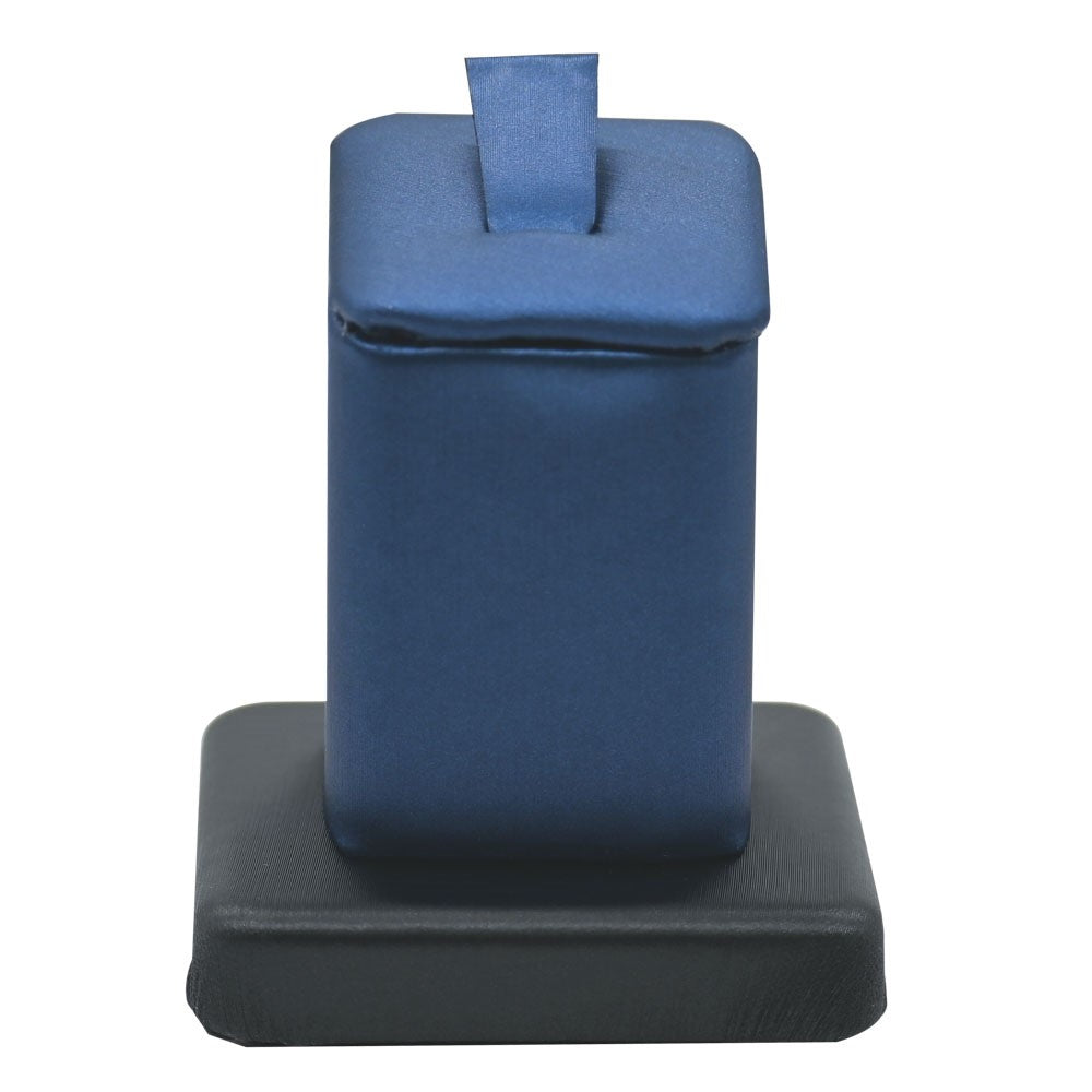 Blue Leatherette Jewelry Ring Clip Display Stand - 2-1/8" Tall
