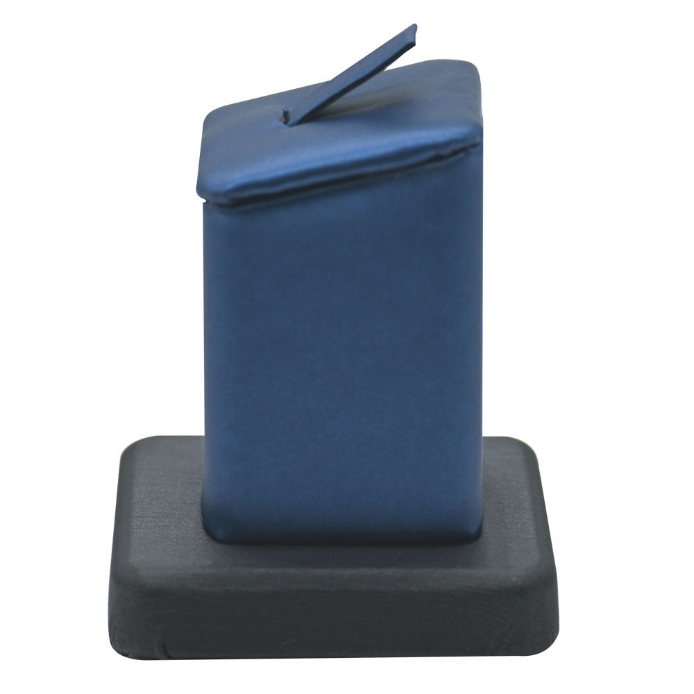 Blue Leatherette Jewelry Ring Display Stand 2-3/8" Tall