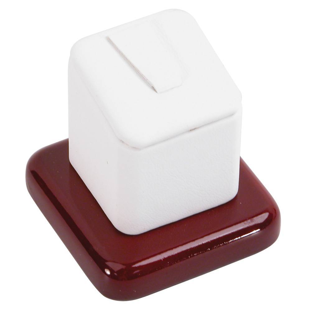 Red Rosewood Jewelry Ring Display Stand, 1-3/4" Tall