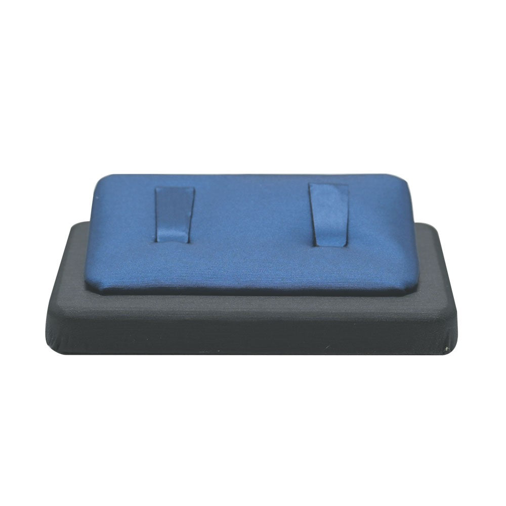 Blue Leatherette Dual Ring Clip Jewelry Display