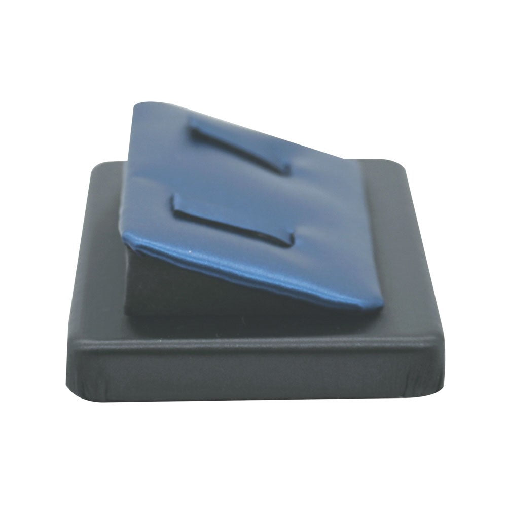 Blue Leatherette Dual Ring Clip Jewelry Display