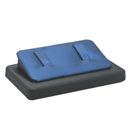 Blue Leatherette Dual Ring Clip Jewelry Display