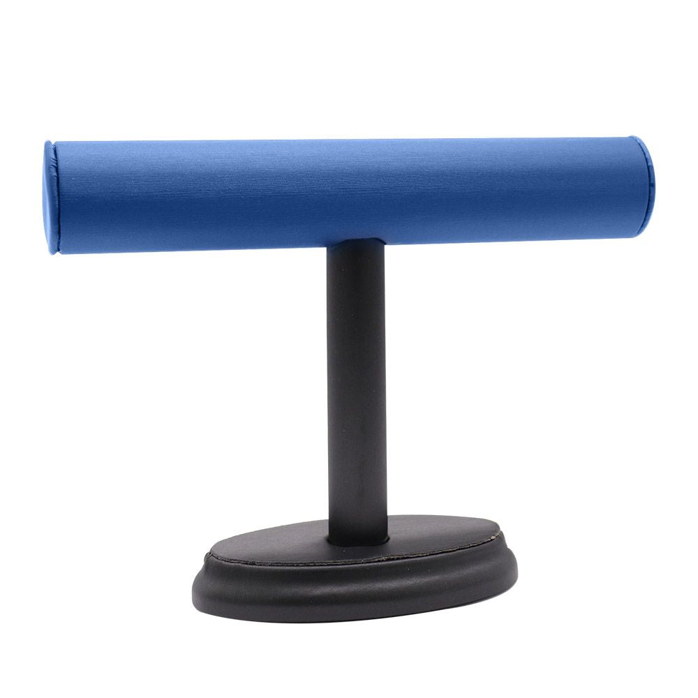 Blue Leatherette Jewelry Bracelet Display T-Bar