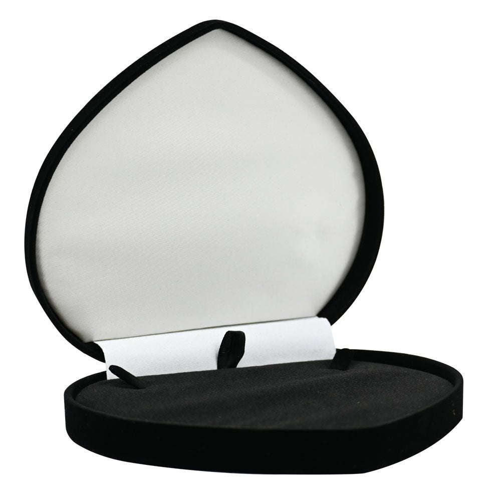 Black Flocked Velour Jewelry Necklace Boxes