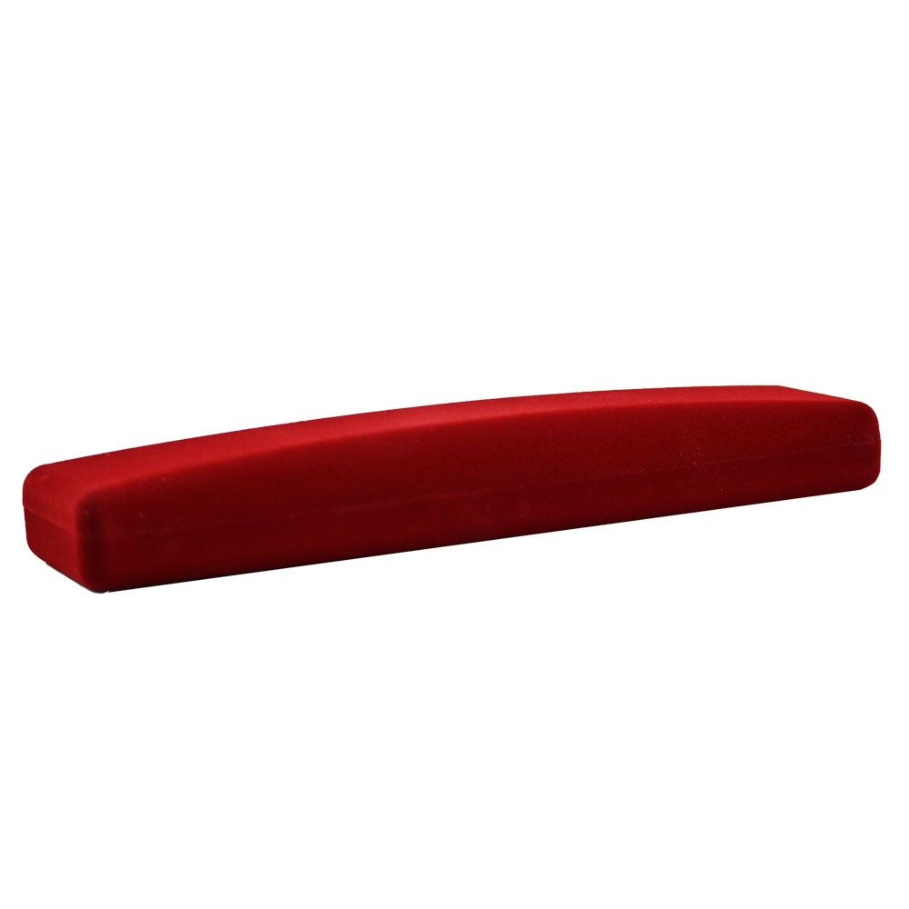Red Flocked Velour Jewelry Bracelet Boxes