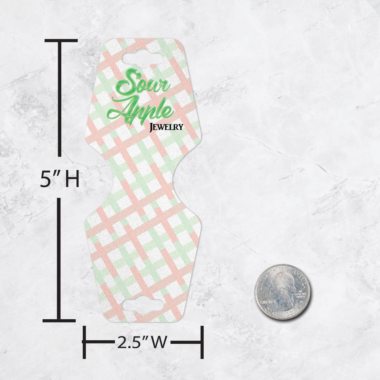 Shimmer White Folding Necklace / Bracelet Card 2-1/2" x 5"