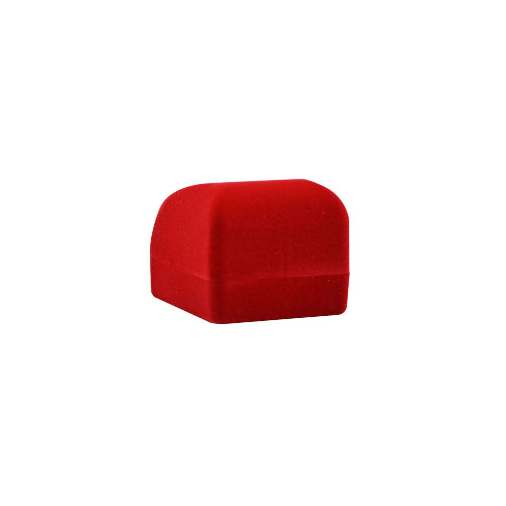 Red Flocked Velour Jewelry Earring Gift Boxes