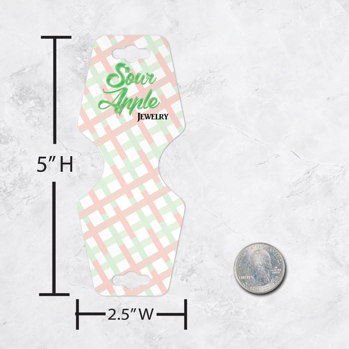 Matte White Folding Necklace / Bracelet Card 2-1/2" x 5"