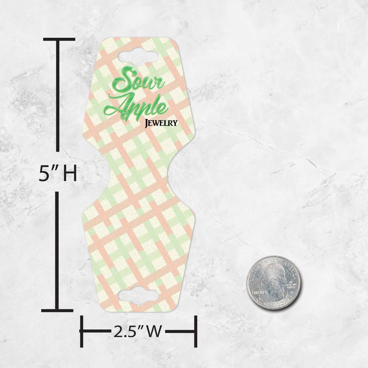 Ivory Folding Necklace / Bracelet Card 2-1/2" x 5"