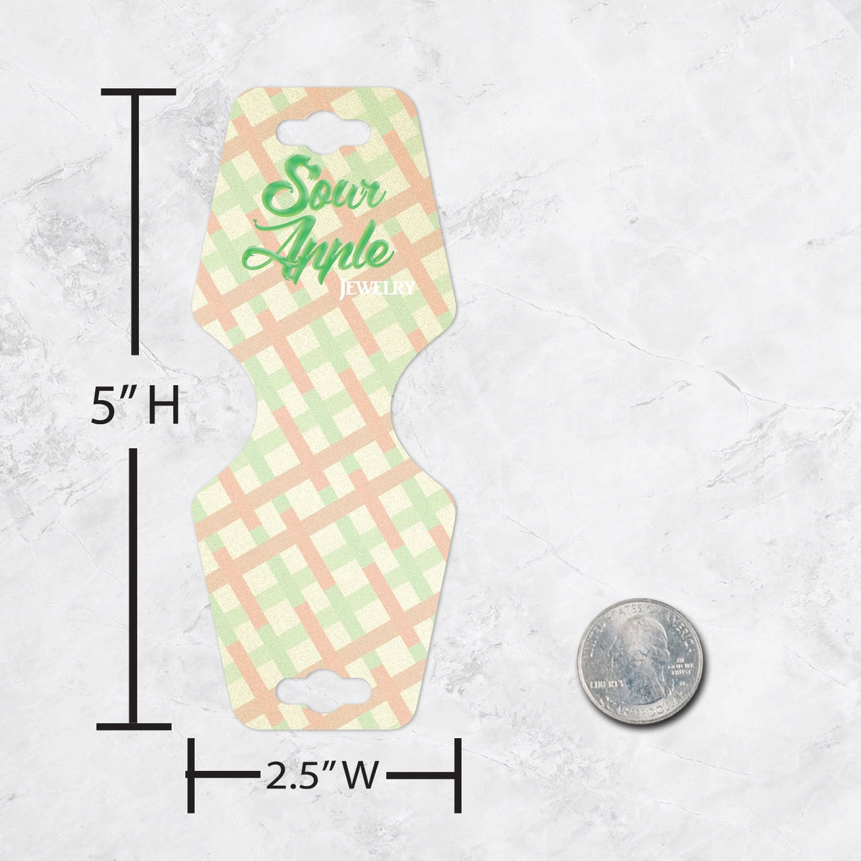 Shimmer White Gold Folding Necklace / Bracelet Card 2-1/2" x 5"