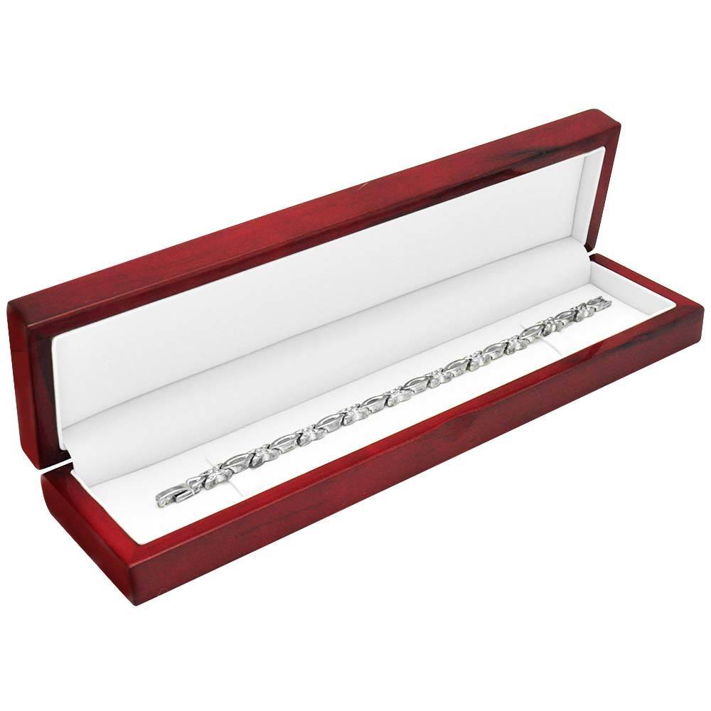Red Rosewood Jewelry Bracelet / Watch Gift Packaging Boxes