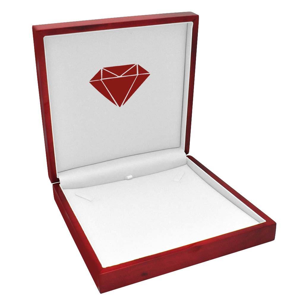 Red Rosewood Jewelry Necklace / Chain Gift Packaging Boxes
