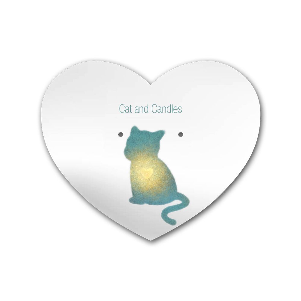 Glossy White Heart Earring Card 2-1/2" x 2-1/6"