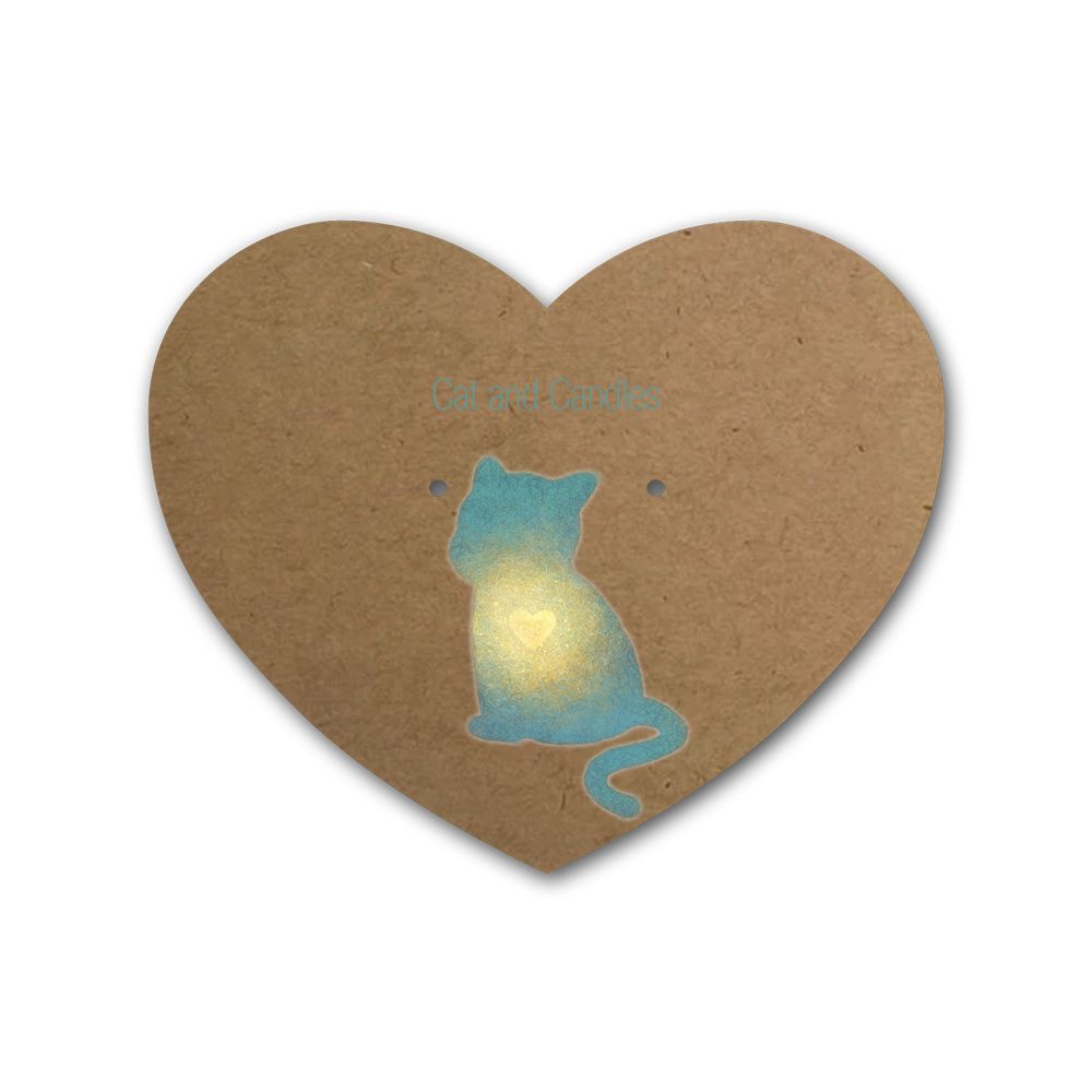 Kraft Heart Earring Card 2-1/2" x 2-1/6"