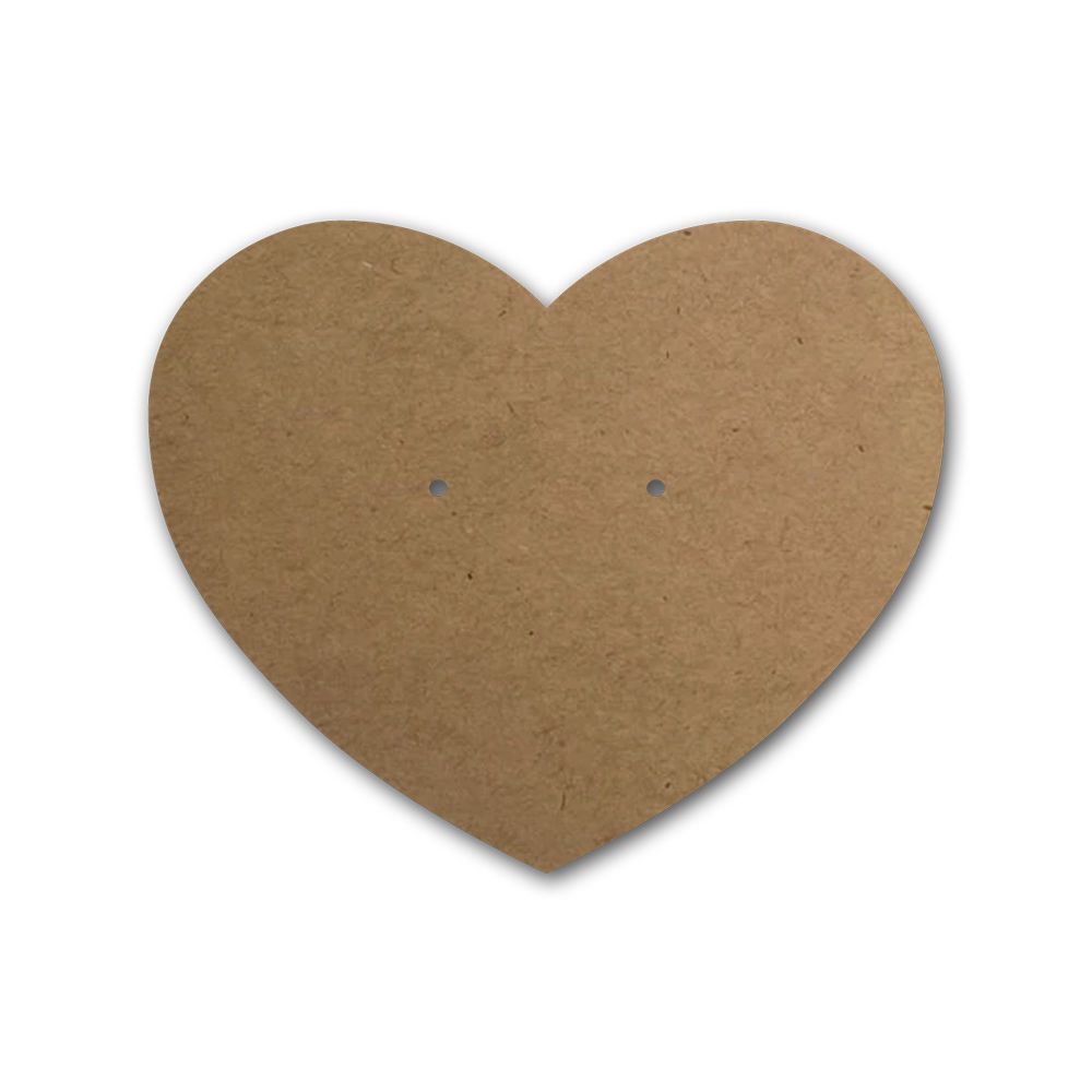 Kraft Heart Earring Card 2-1/2" x 2-1/6"