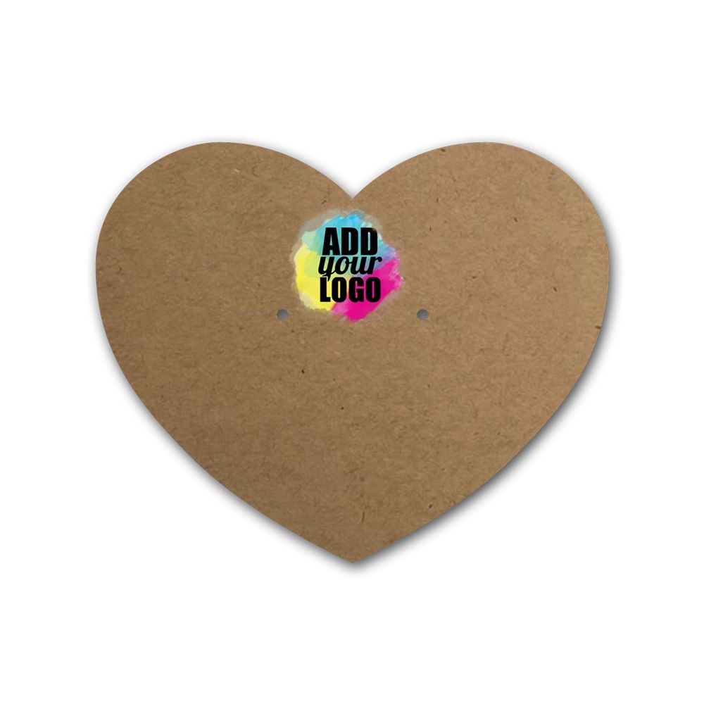 Kraft Heart Earring Card 2-1/2" x 2-1/6"