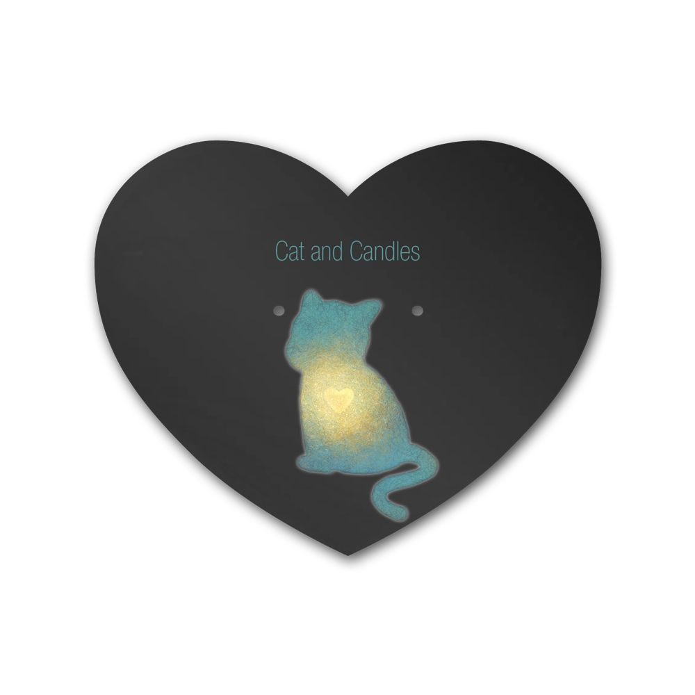 Matte Black Heart Earring Card  2-1/2" x 2-1/6"