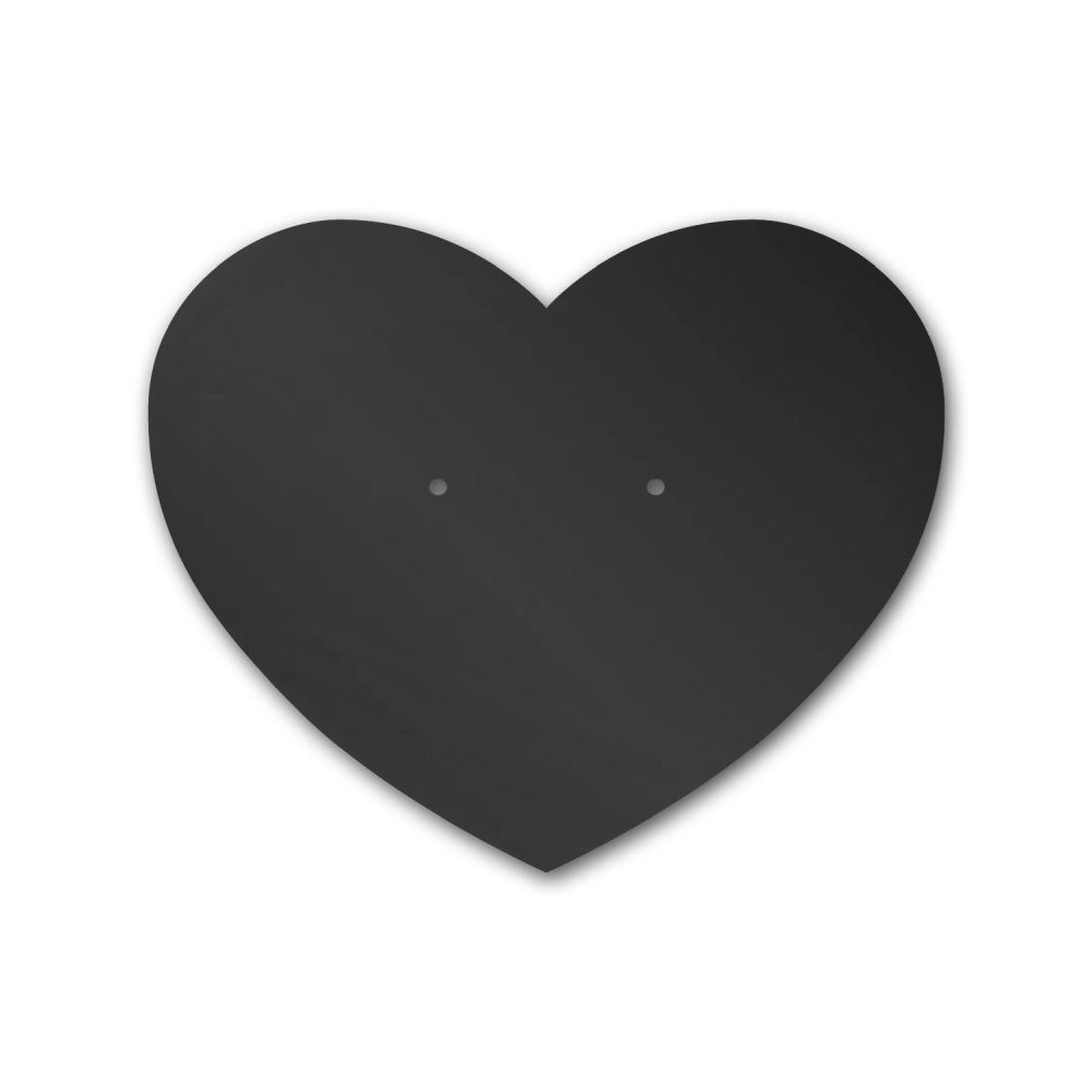 Matte Black Heart Earring Card  2-1/2" x 2-1/6"