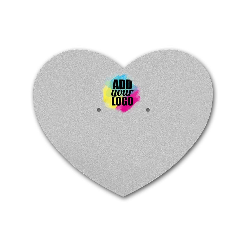 Matte Grey Heart Earring Card 2-1/2" x 2-1/6"
