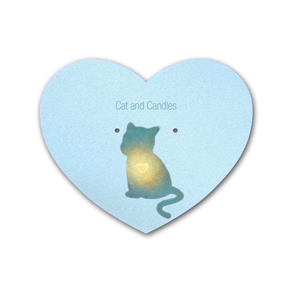 Shimmer Light Blue Heart Earring Card  2-1/2" x 2-1/6"