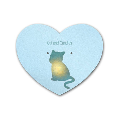 Shimmer Light Blue Heart Earring Card  2-1/2" x 2-1/6"