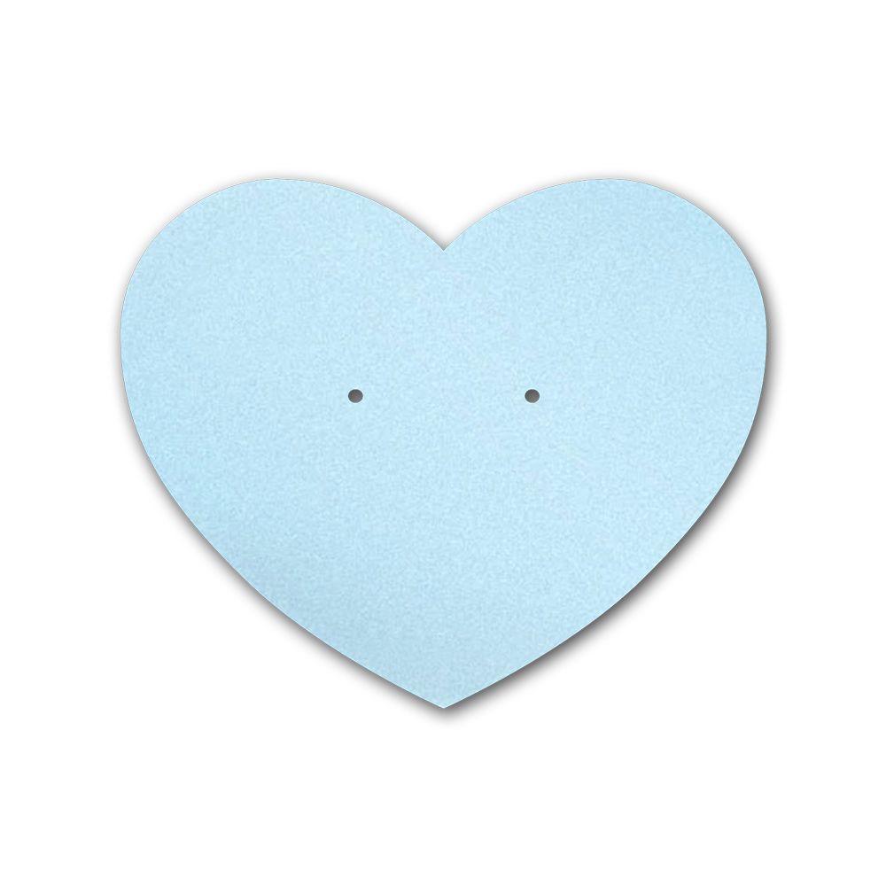 Shimmer Light Blue Heart Earring Card  2-1/2" x 2-1/6"