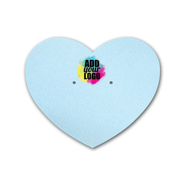 Shimmer Light Blue Heart Earring Card  2-1/2" x 2-1/6"