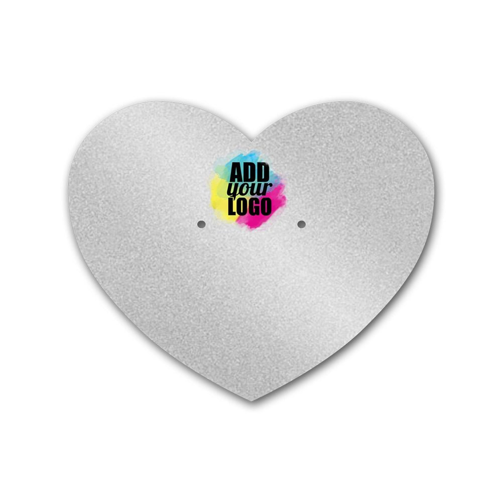 Shimmer Silver Heart Earring Card  2-1/2" x 2-1/6"